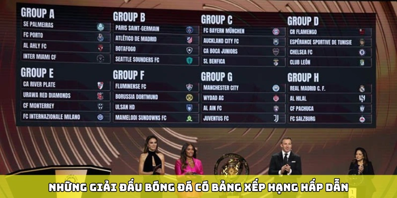 Những giải đấu bóng đá có bảng xếp hạng hấp dẫn